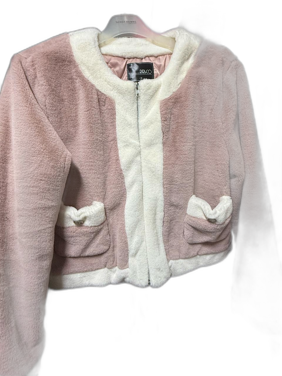 리리앤코 핑크 퍼 자켓