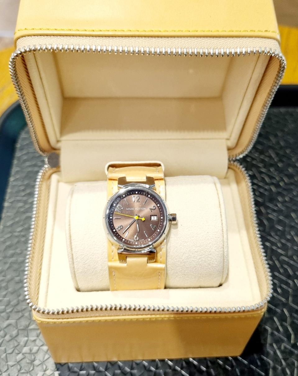 정품 루이비통 땅부르 여자시계