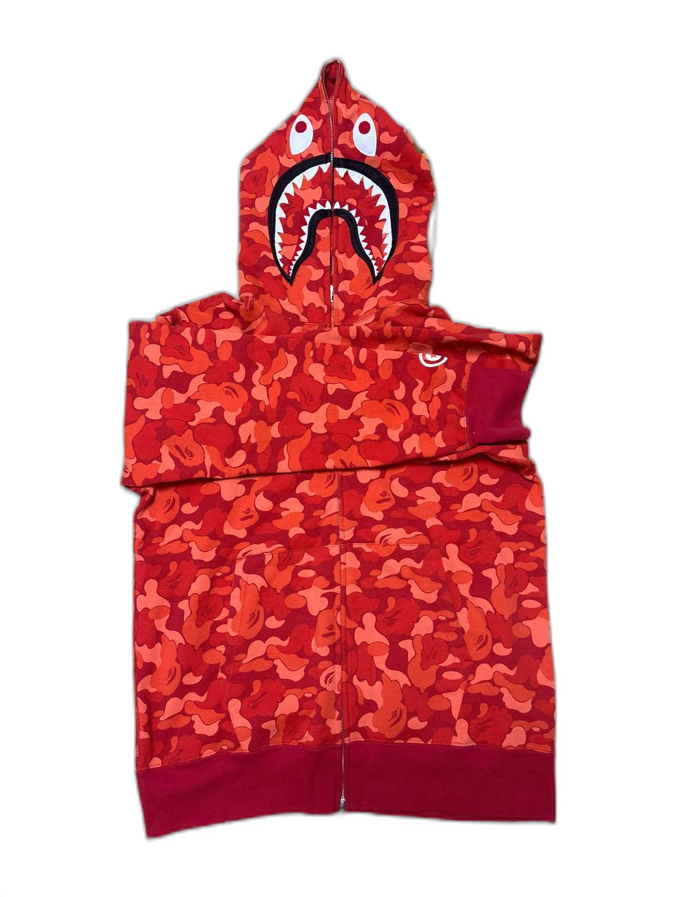 베이프 샤크 카모 후드집업