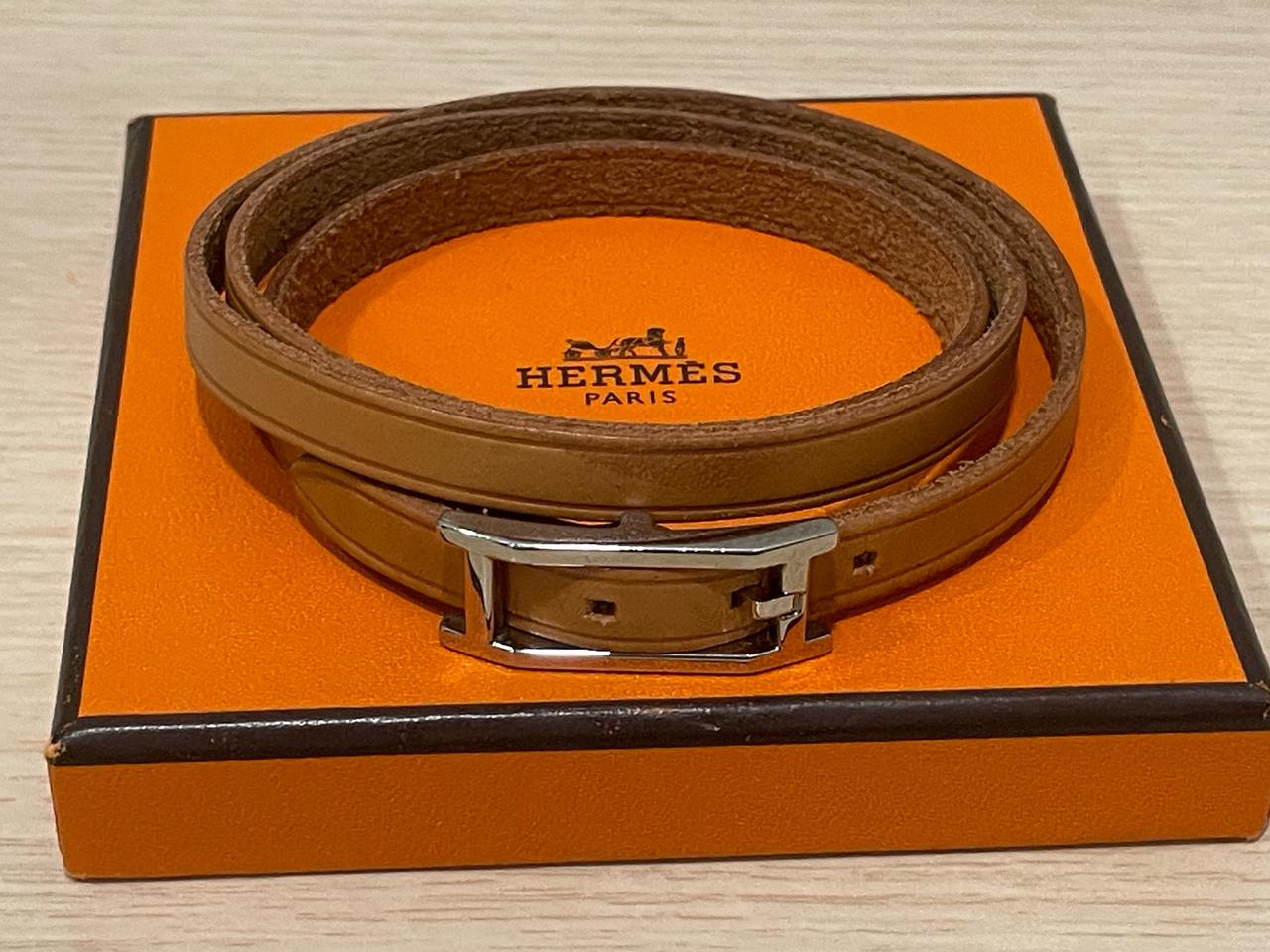 중고 에르메스 가죽 팔찌 Hermes 비하피