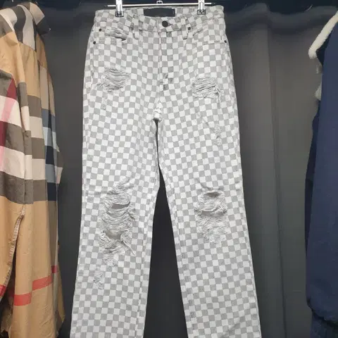 알렉산더왕 체크 디스트로이드 데님