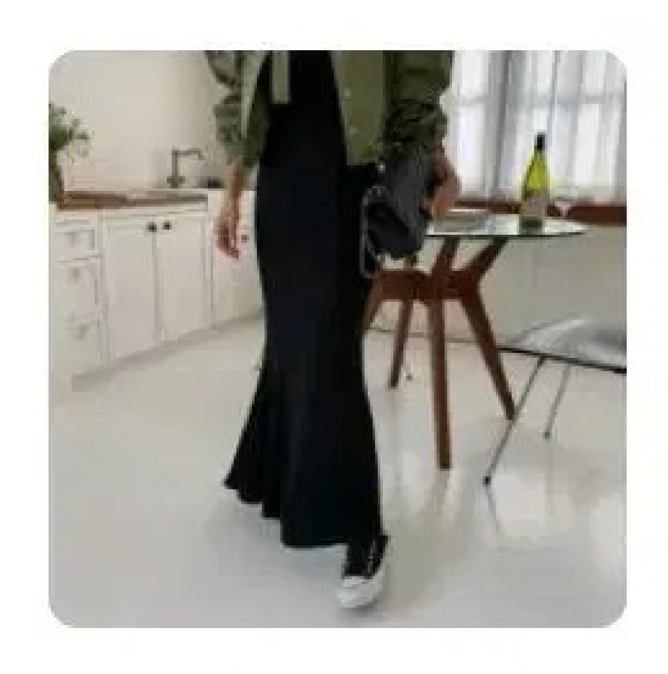 새상품)여성 머메이드 롱스커트