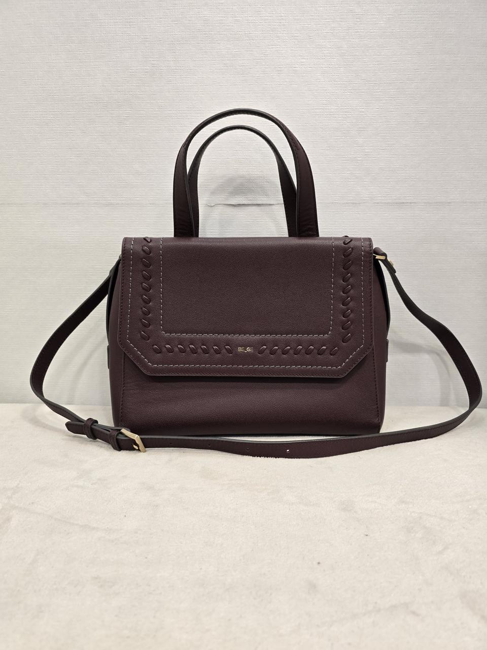 BE.GE 버건디 토트백 크로스백 가방