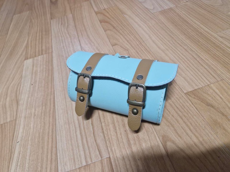 클래식 자전거 안장 가방 라운드형 (민트색)