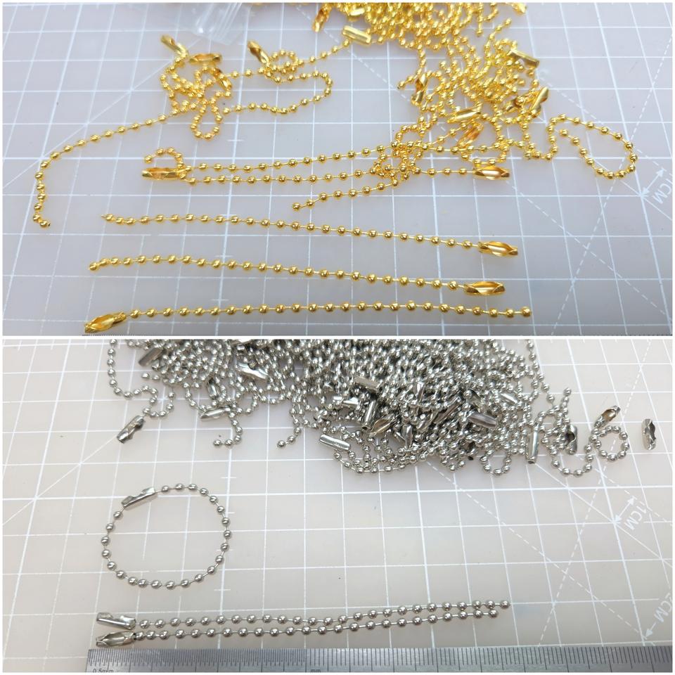 군번줄키링 열쇠고리부자재50개(실버.골드)