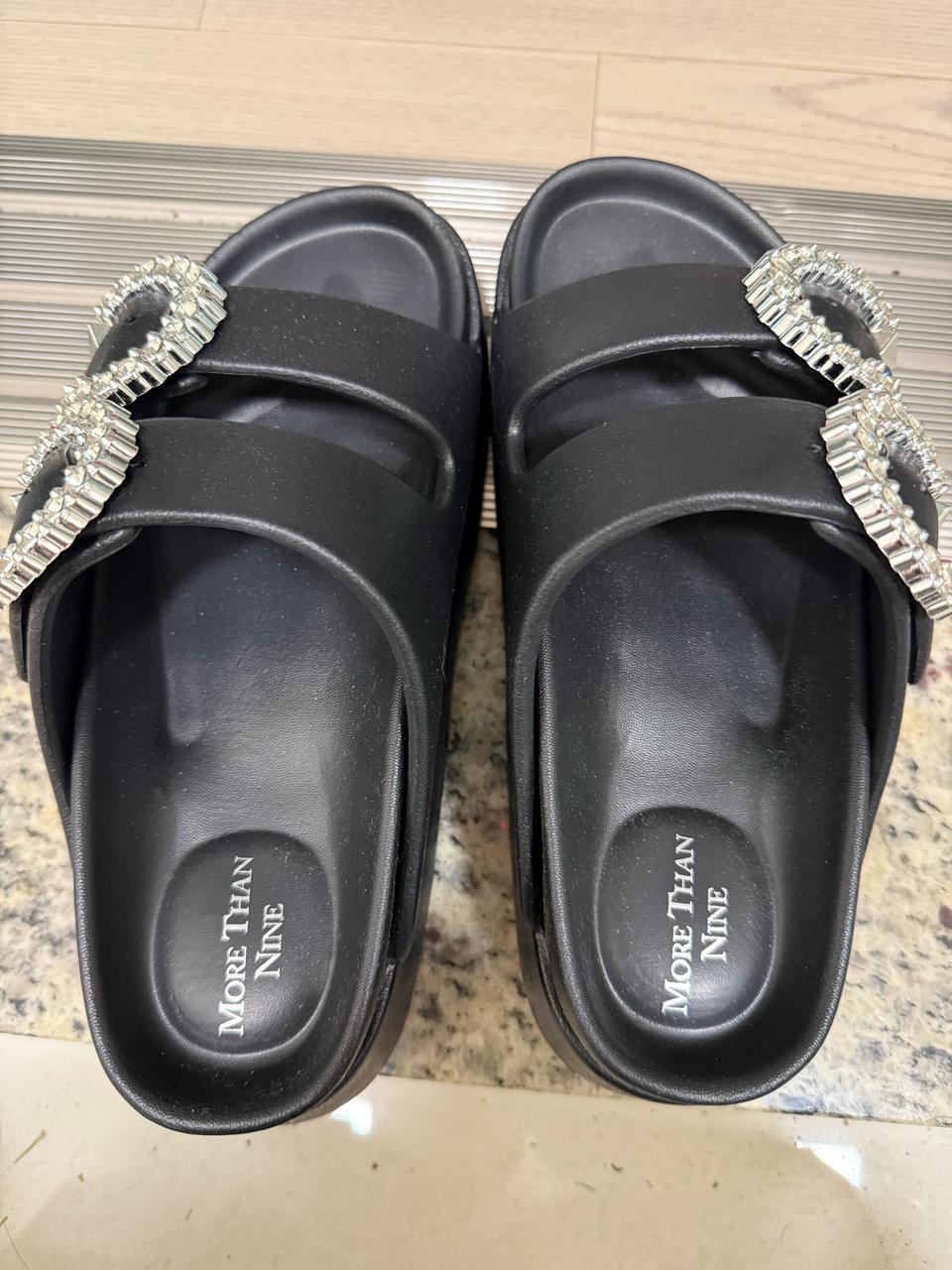 모어댄나인 블랙 샌들 새상품36-37(230~235)