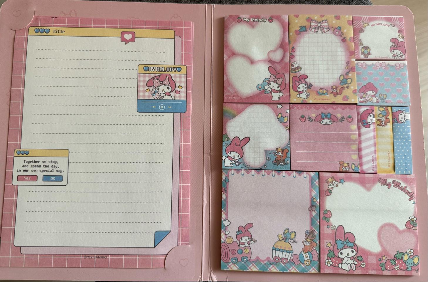 마이멜로디 메모지세트북(새상품)