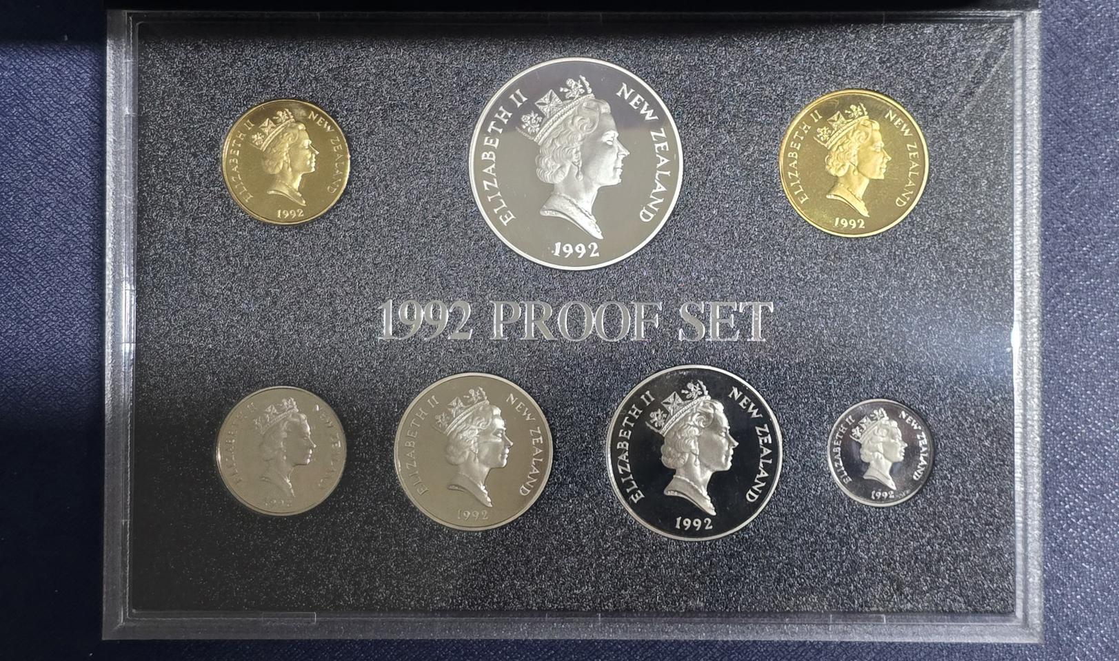 (옛날돈) 1992 뉴질랜드 7종 프루프세트 (은화포함)
