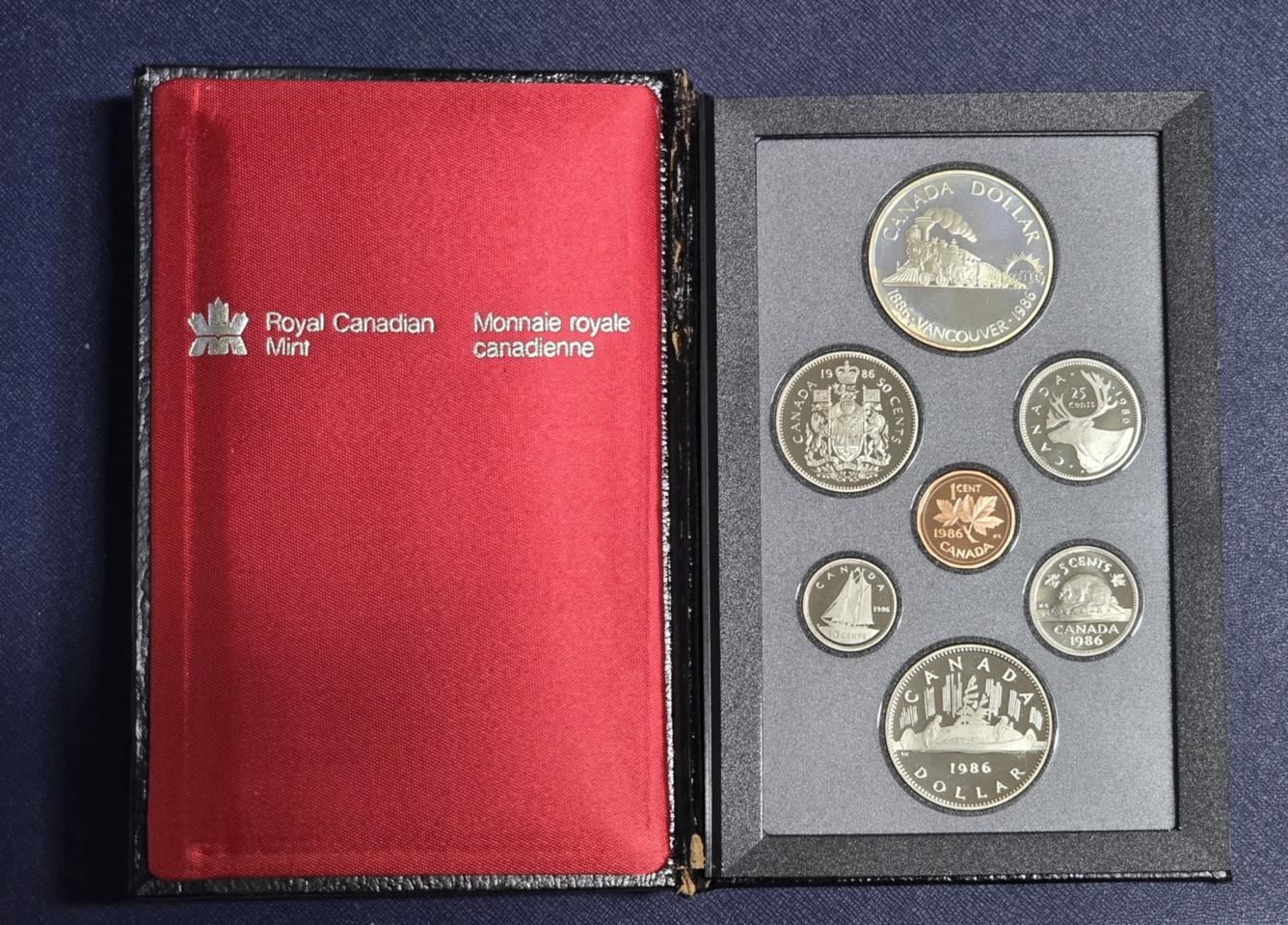 (옛날돈) 1986 카나다 프루프세트(은화포함)