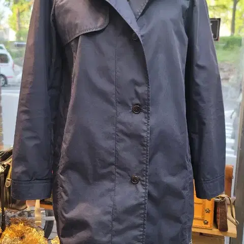 BCBG 네이비 봄 롱자켓 66