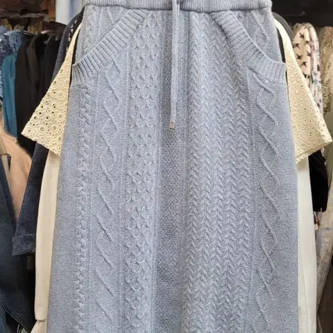 SO.WOOL 케이블 울100 롱스커트 S