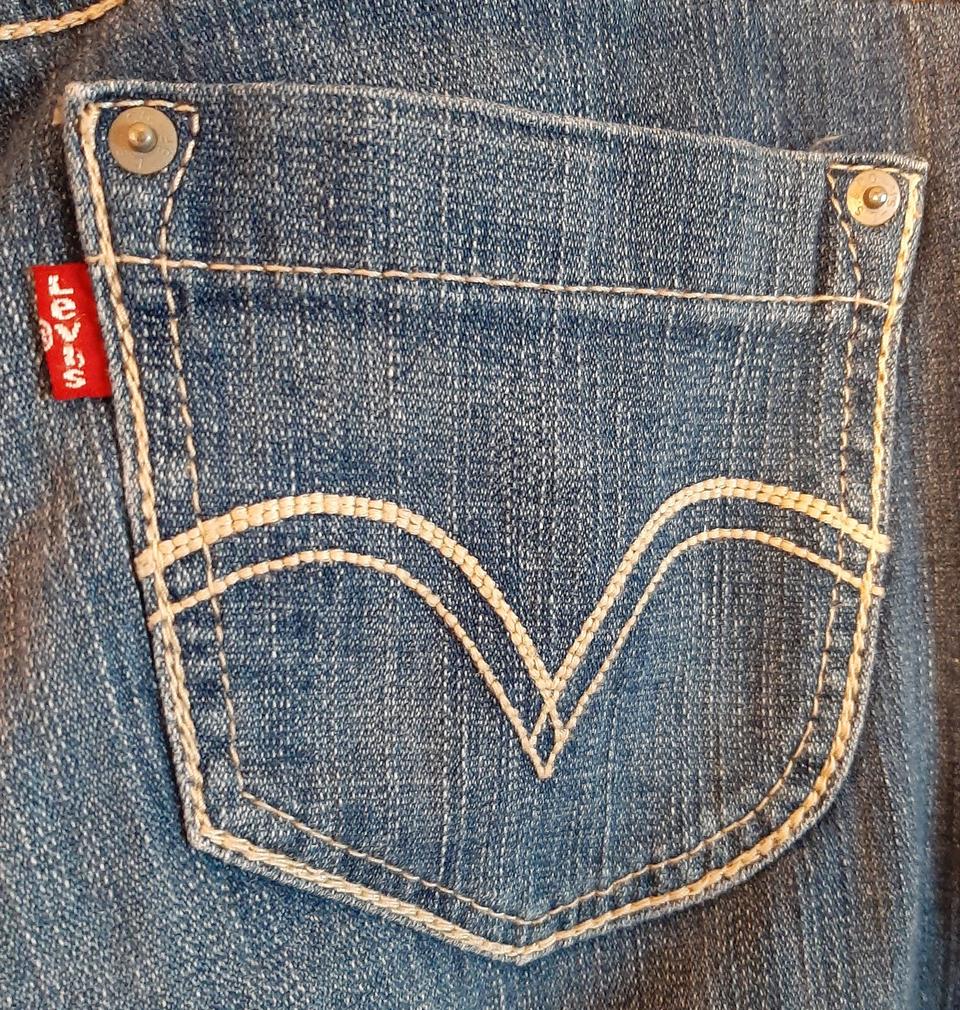 리바이스 524 여성 워싱 청바지