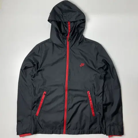 [택포] 나이키 여성 바람막이 후드집업 점퍼 블랙 XL