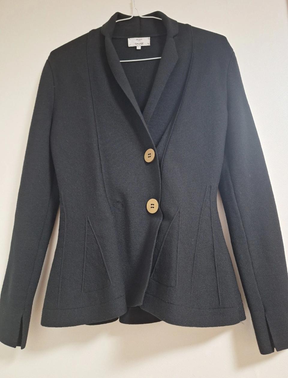 오브제 페플럼 니트자켓 55