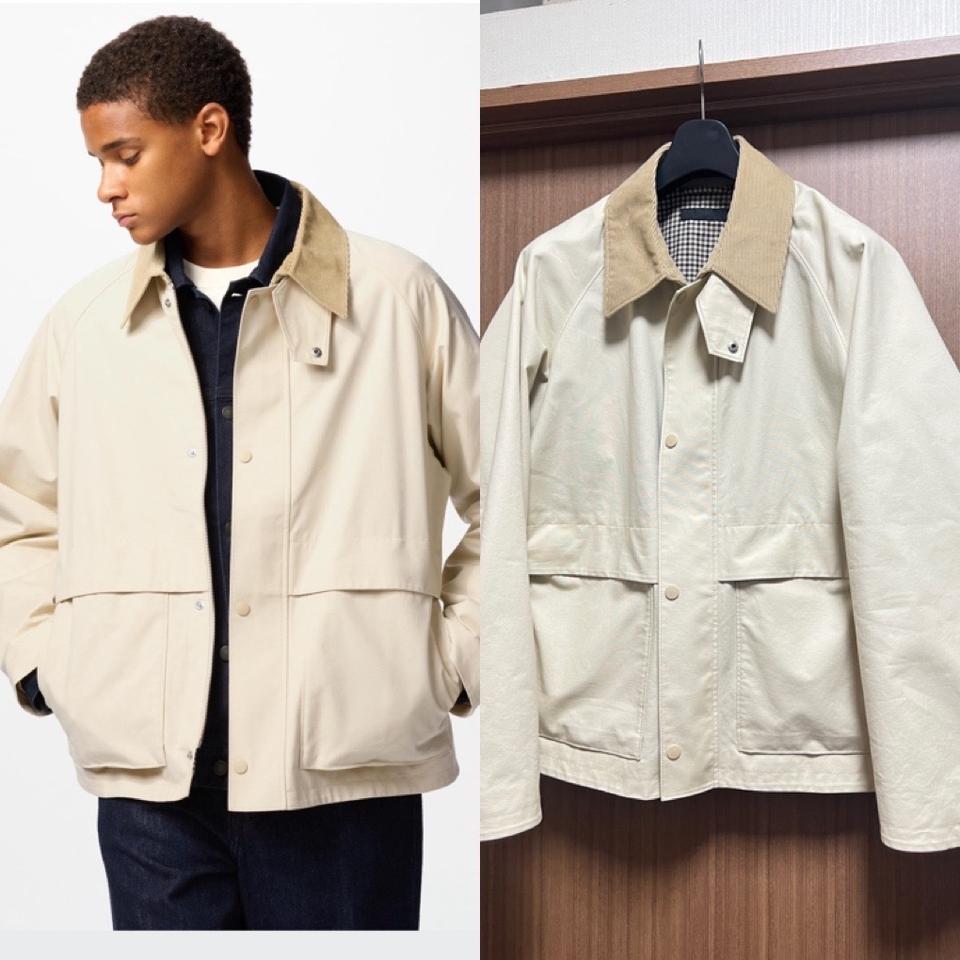 유니클로 유틸리티 쇼트 블루종/유니클로 470989 내츄럴L/남자블루종