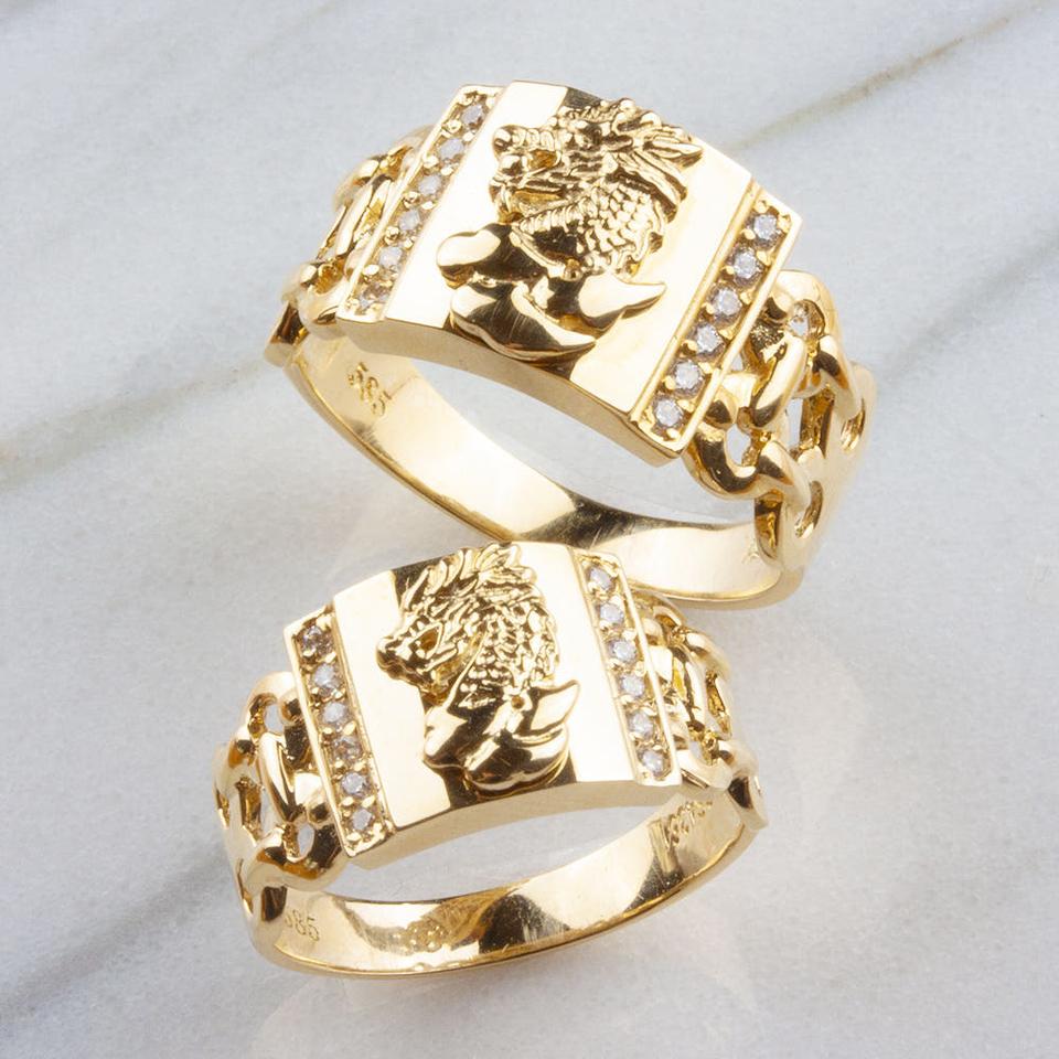 14k 18k 용반지 용커플링 금반지60