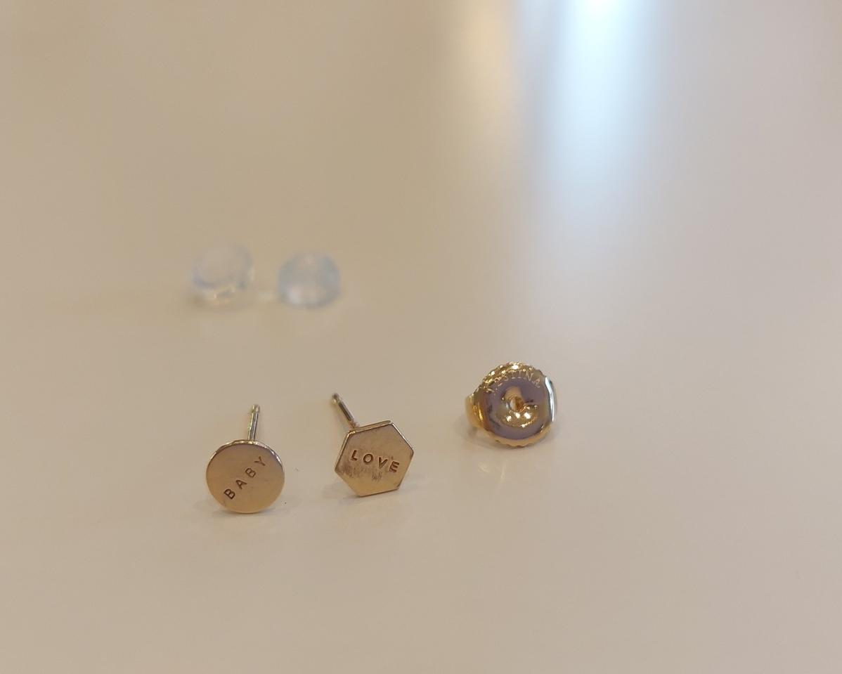 <J.ESTINA> 도형 핀귀걸이