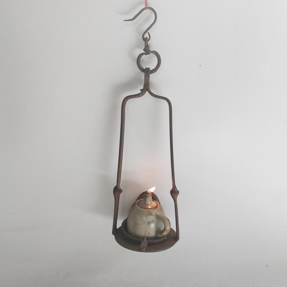 옛날 무쇠 유등   -  만물당 (검색)  민속품