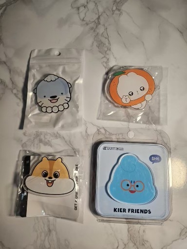 새상품- 관공서 캐릭터 그립톡 4종 일괄판매