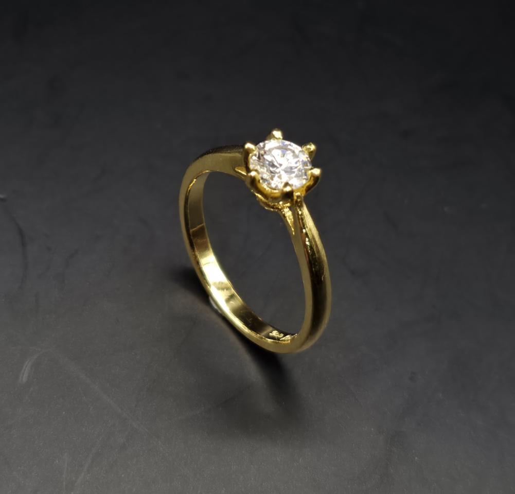 24k 순금 1돈 큐빅 웨딩 반지