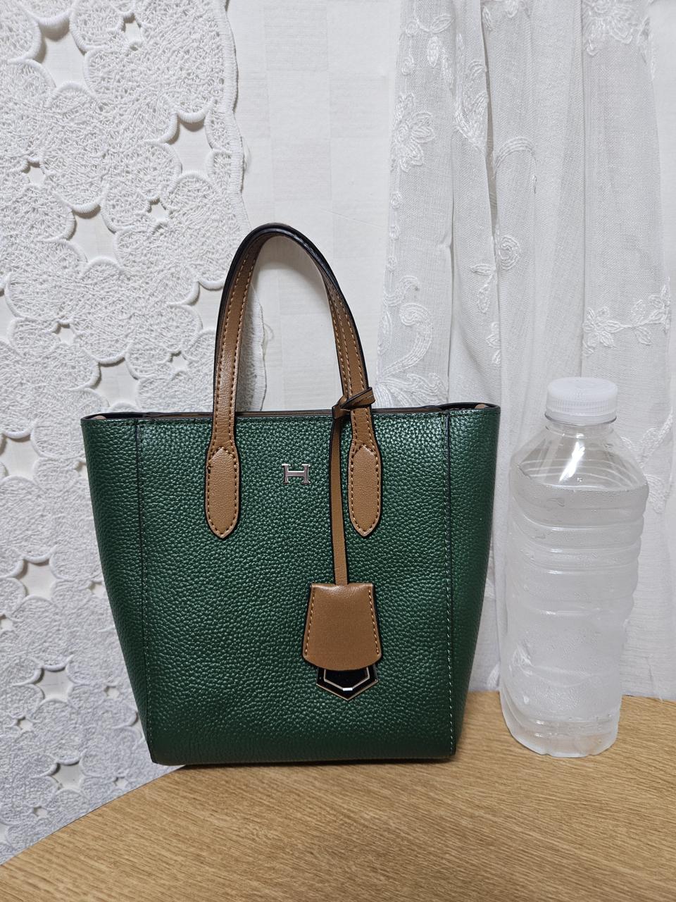 초록 미니 도트백