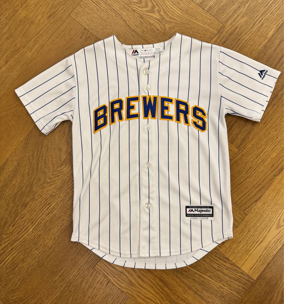 아동 밀워키 브루어스 야구 져지 S(8세)
