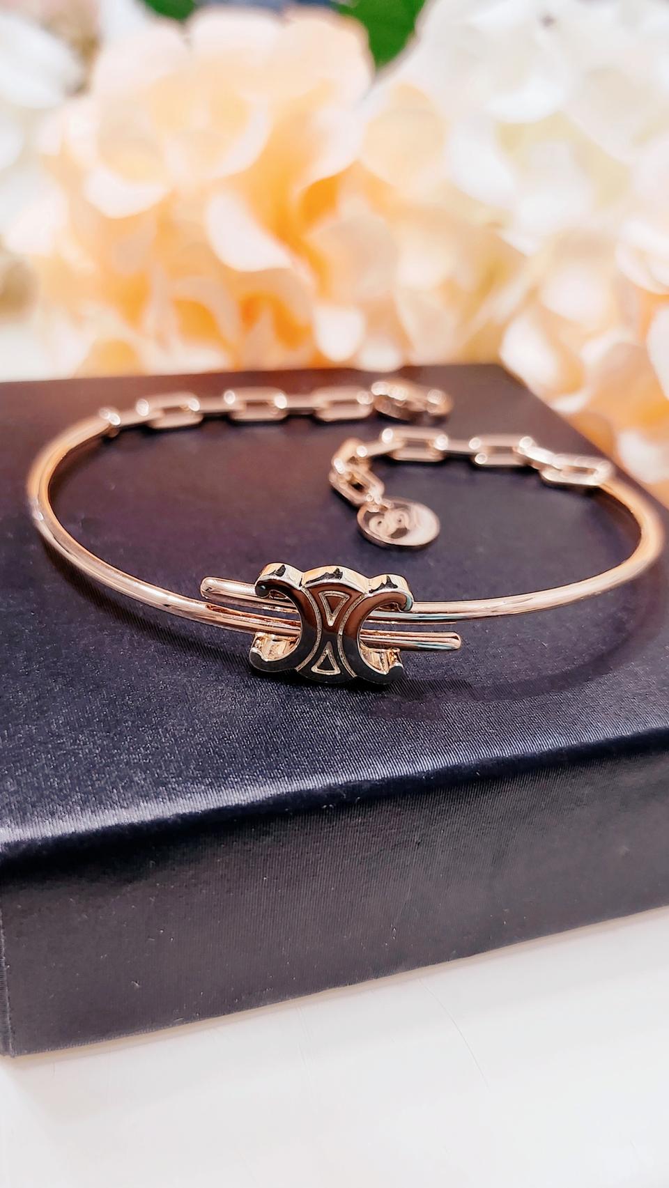 @정리가@ 18k 트렌디 투톤 반뱅글 팔찌