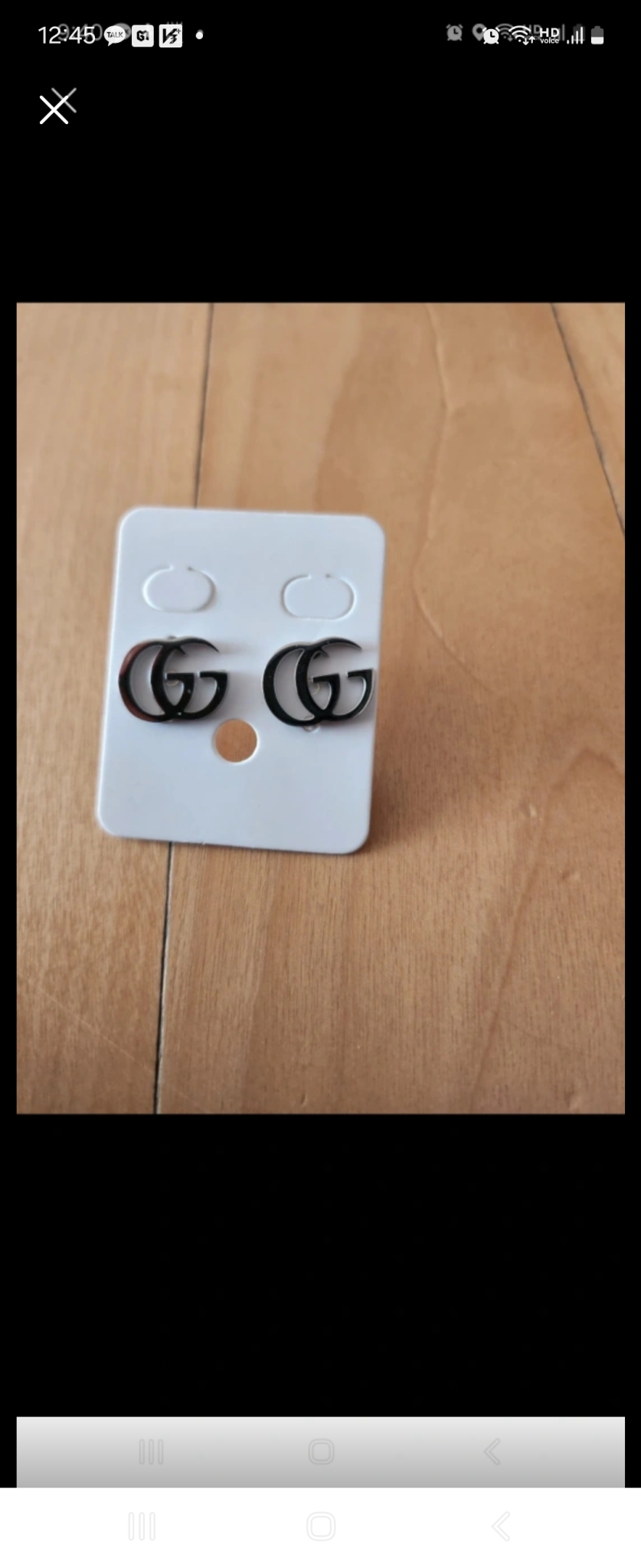 구찌 써지컬스틸 귀걸이 새제품