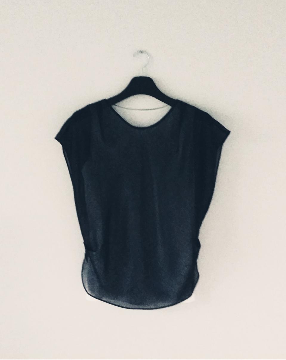 쉬폰 이중 블라우스(66-77새제품,무료배송)