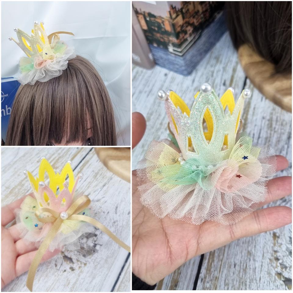 여아 왕관 집게핀 왕관핀 공주핀