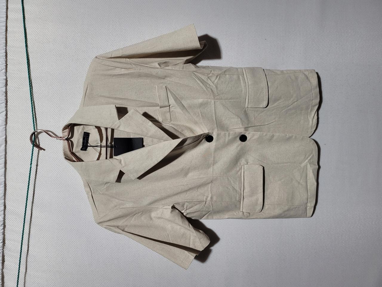 린넨자켓 반팔자켓 루즈핏 오버핏 FREE(새상품)