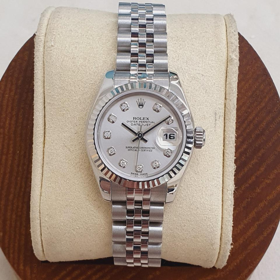 로렉스 여성용 데이저스트 179174 실버 텐포인트