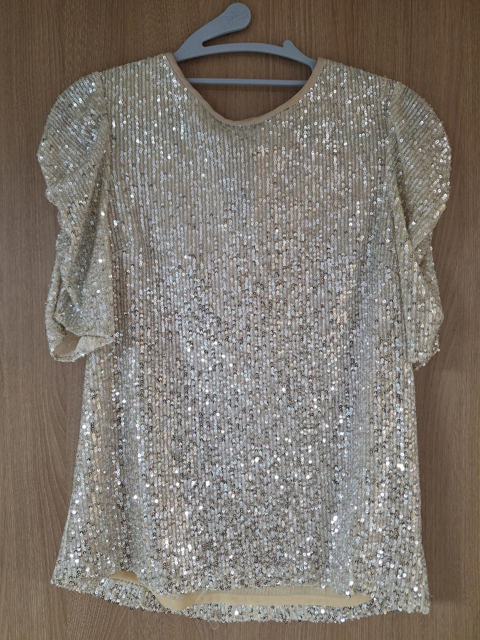 제시뉴욕 라운드넥 스팽글 티셔츠 55사이즈