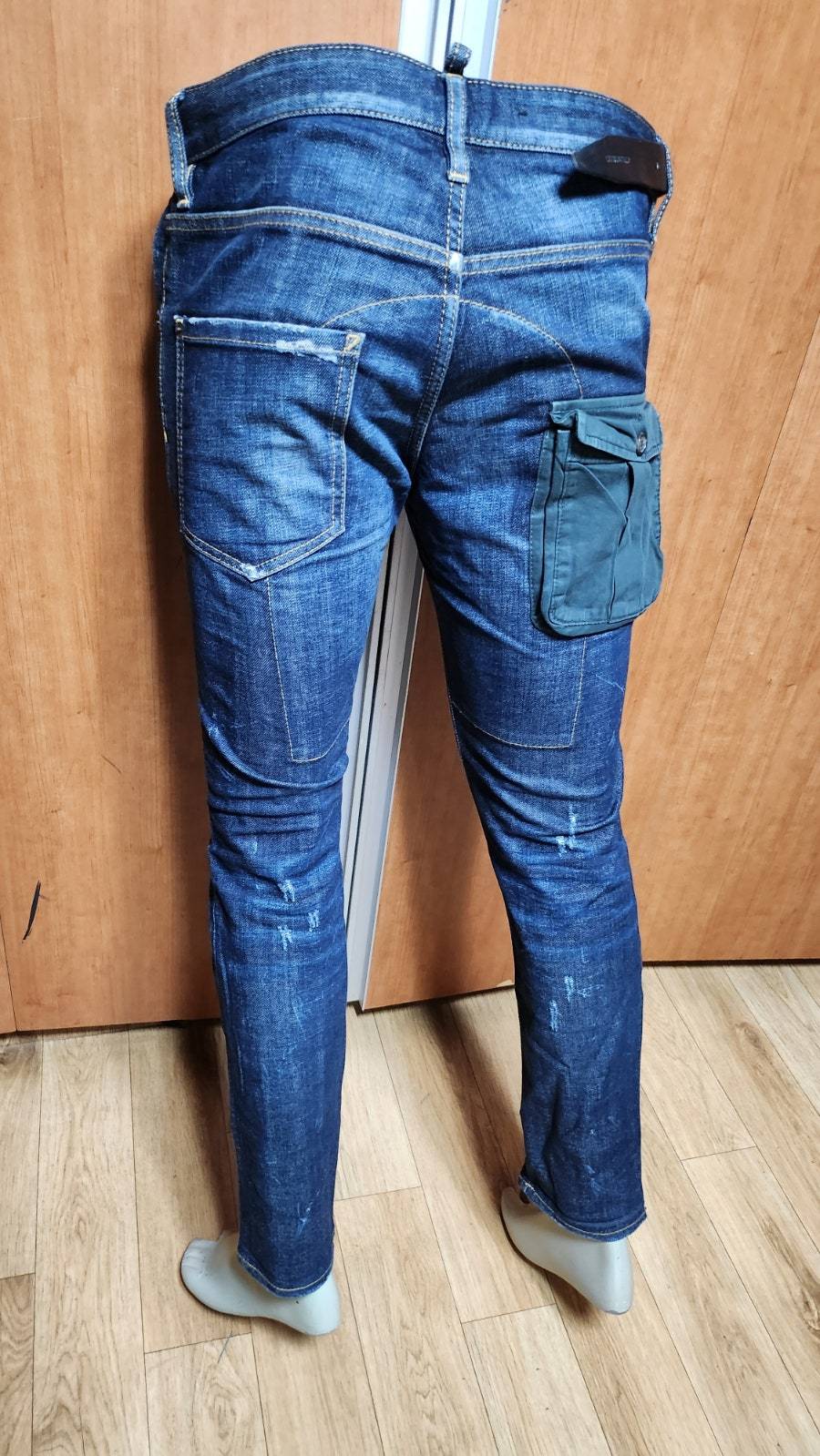 DSQUARED2디스퀘어드2청바지카고페인팅셀비지46입니다만30에서31정도