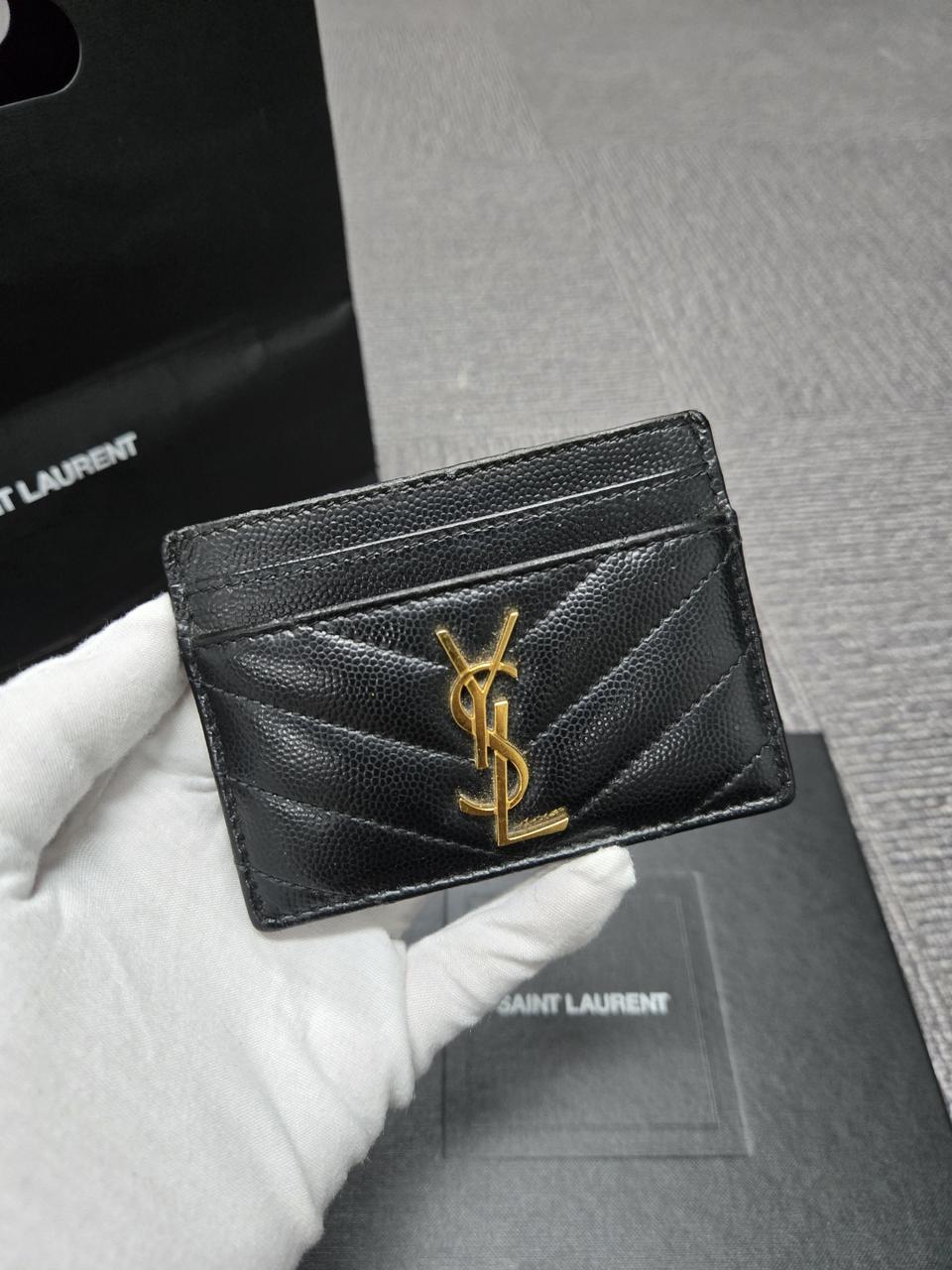 [정품]입생로랑 카드지갑 금장