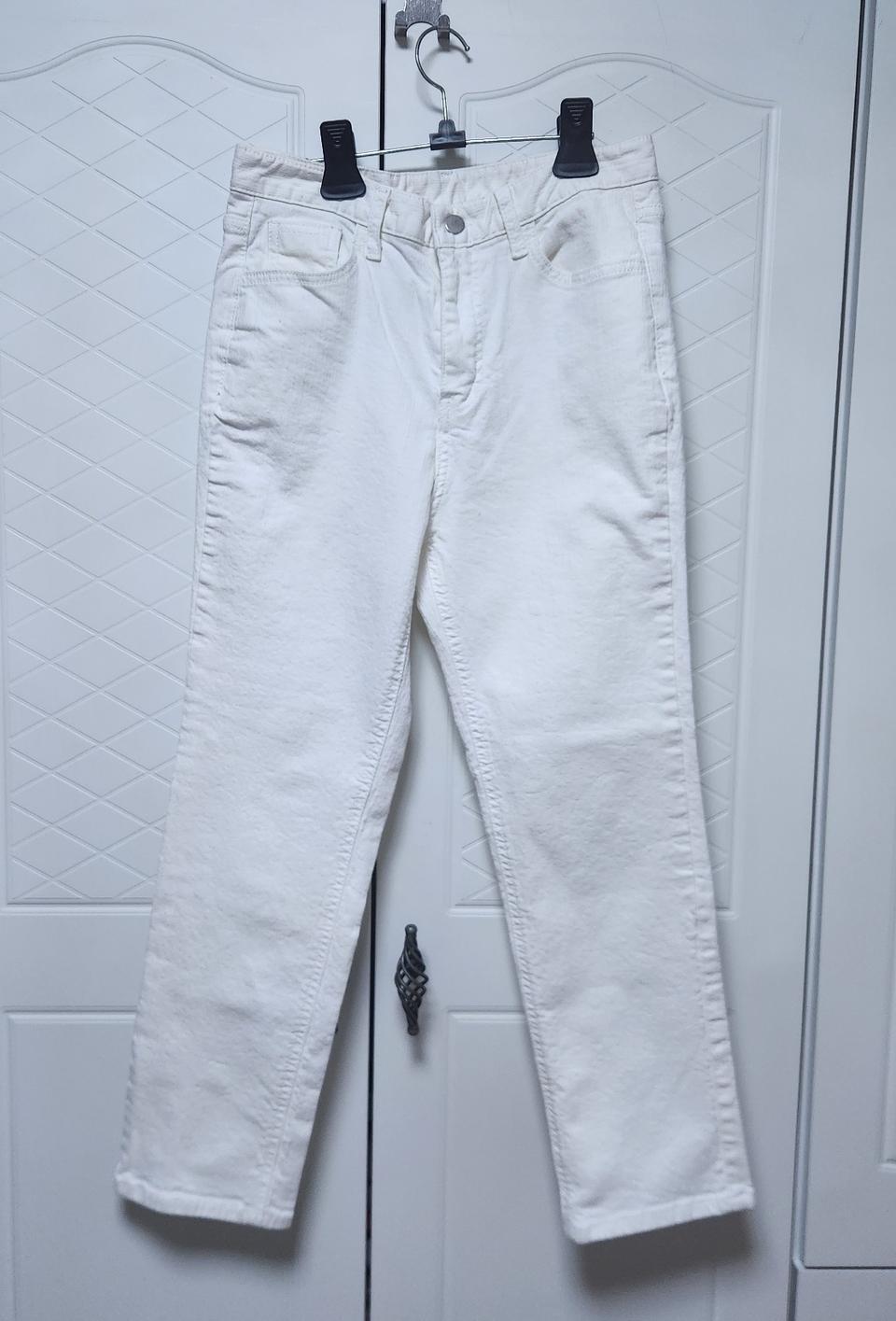 흰색 청바지 화이트진 일자바지 28(L)