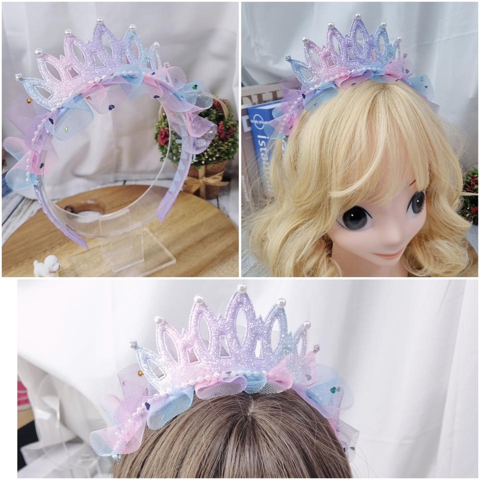 여아 왕관머리띠 헤어밴드