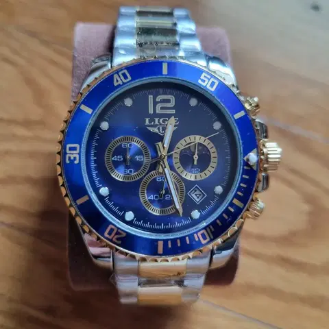 스틸밴드 쿼츠 손목시계.지름45mm.새상품 (안전결제)