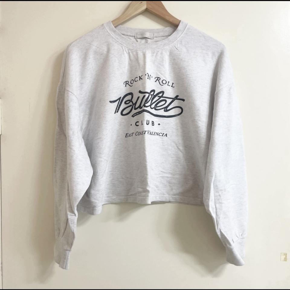 가오리핏 크롭 맨투맨