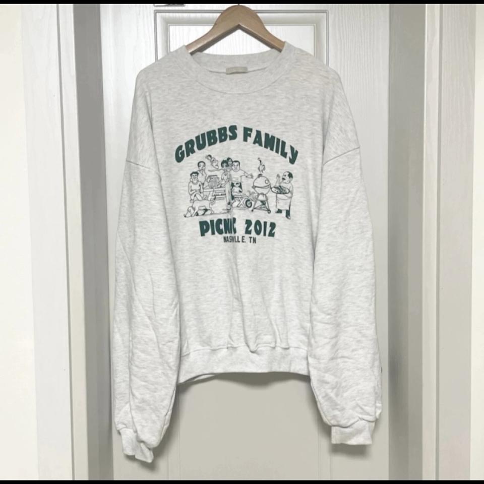 [새상품] 오버핏 화이트멜란지 맨투맨