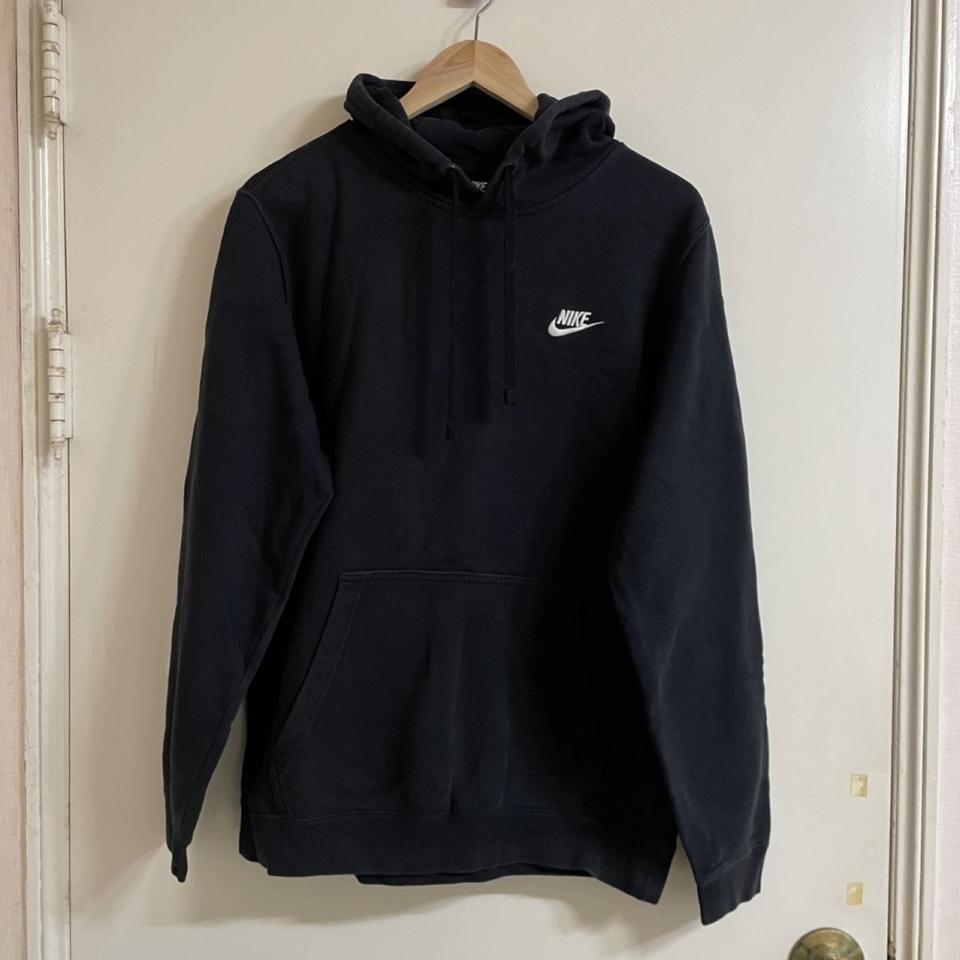 나이키 블랙 기모 후드티 (M)