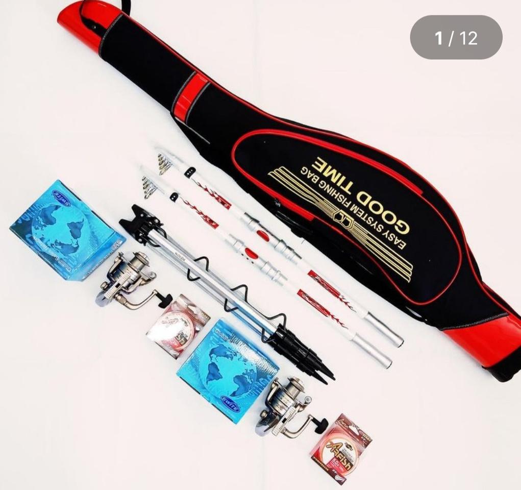 원투낚시대3.6m2대+5000번릴2대+릴줄+받침대+중대형가방