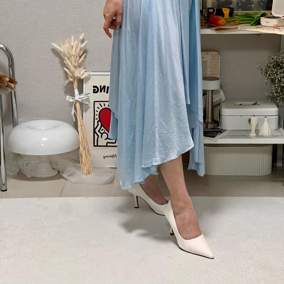 # 웨딩 슈즈 결혼식 구두 화이트 스틸레토힐