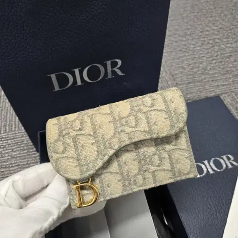 [정품]디올 오블리크 새들 반지갑