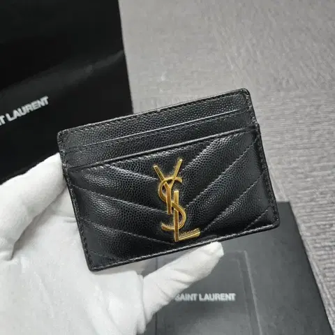 [정품]입생로랑 카드지갑 금장