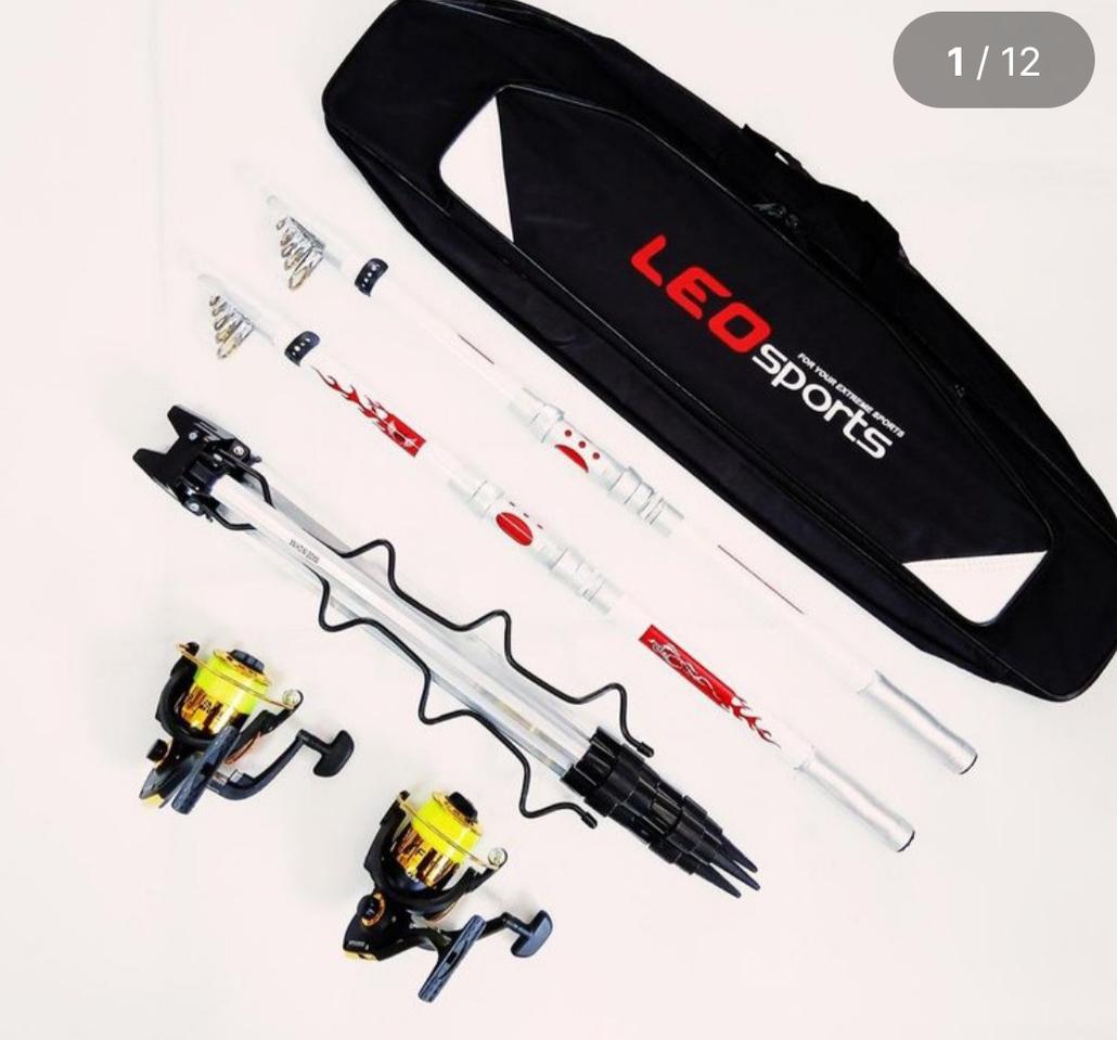 원투낚시대3.6m2대+5000번릴2대+릴줄+받침대+낚시가방