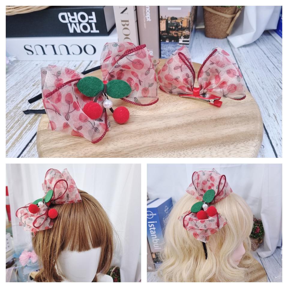 체리머리띠+입체리본 2개가격