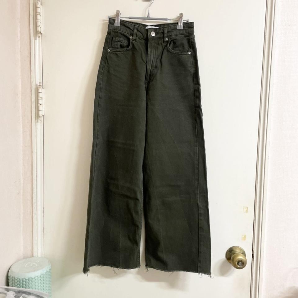 자라 (ZARA) 카키색 와이드 면바지 (32)
