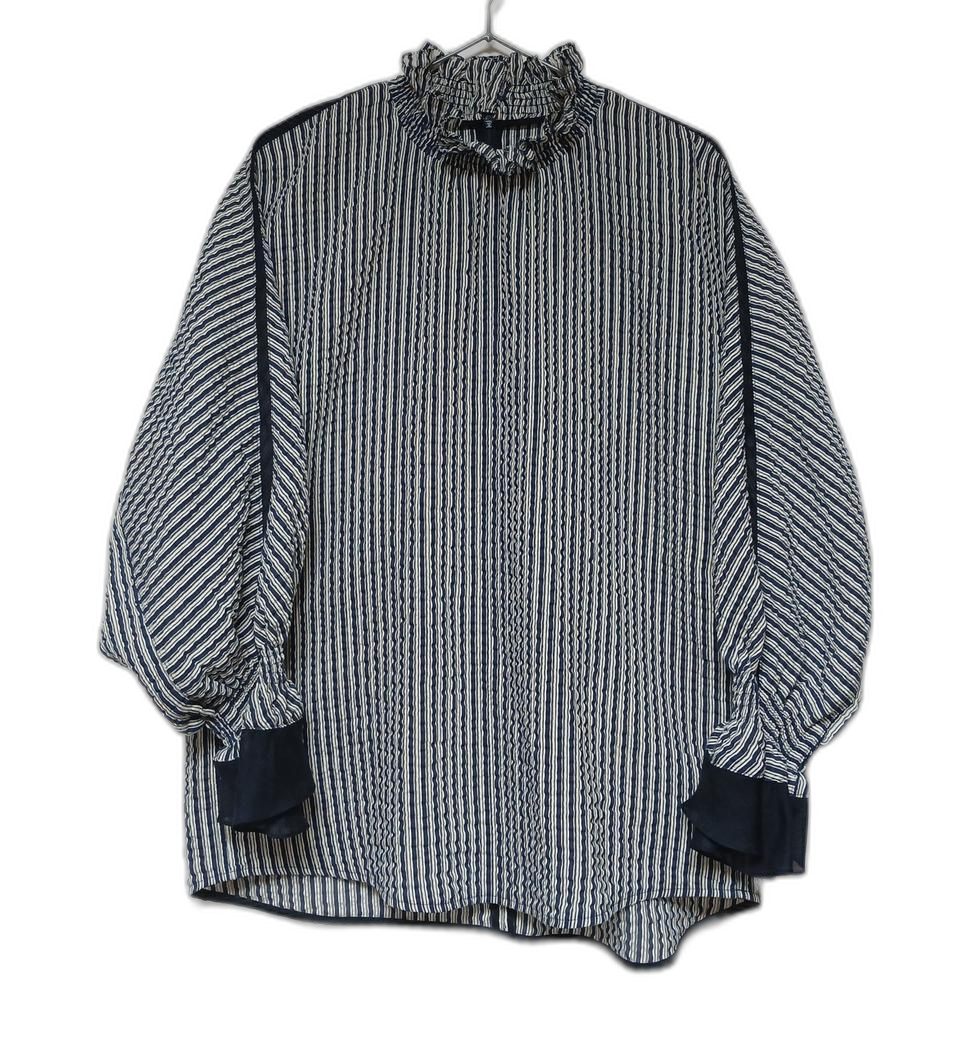 SYSTEM 스트라이프 블라우스