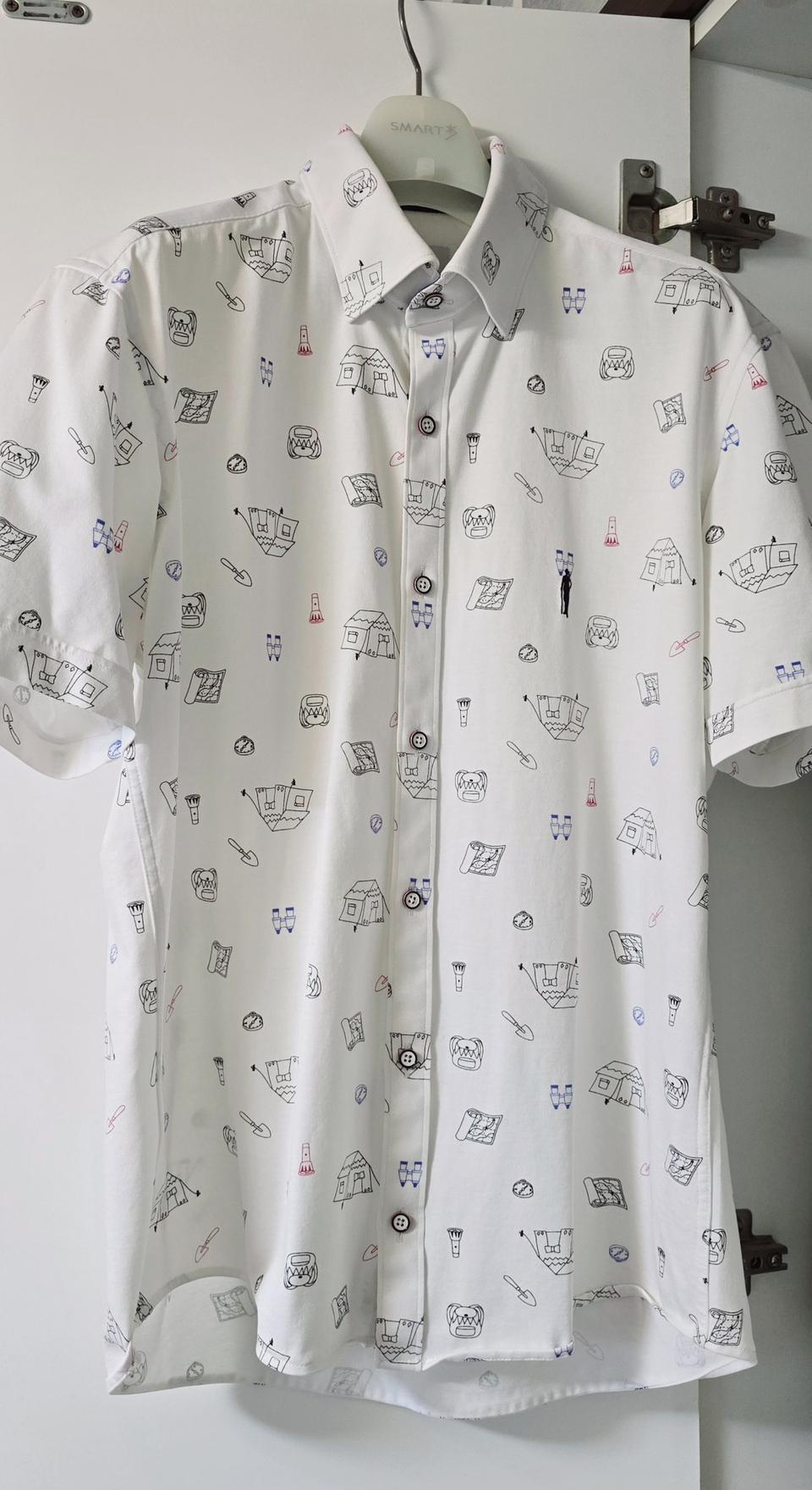 예작 여름 골프 쿨 와이셔츠 95 반팔 슬림핏(스판좋아요~!)